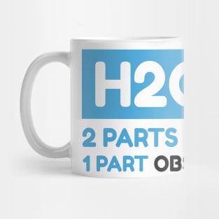 H2O= 2 Parts Heart 1 Part Obsession Swimmer Sport Mug